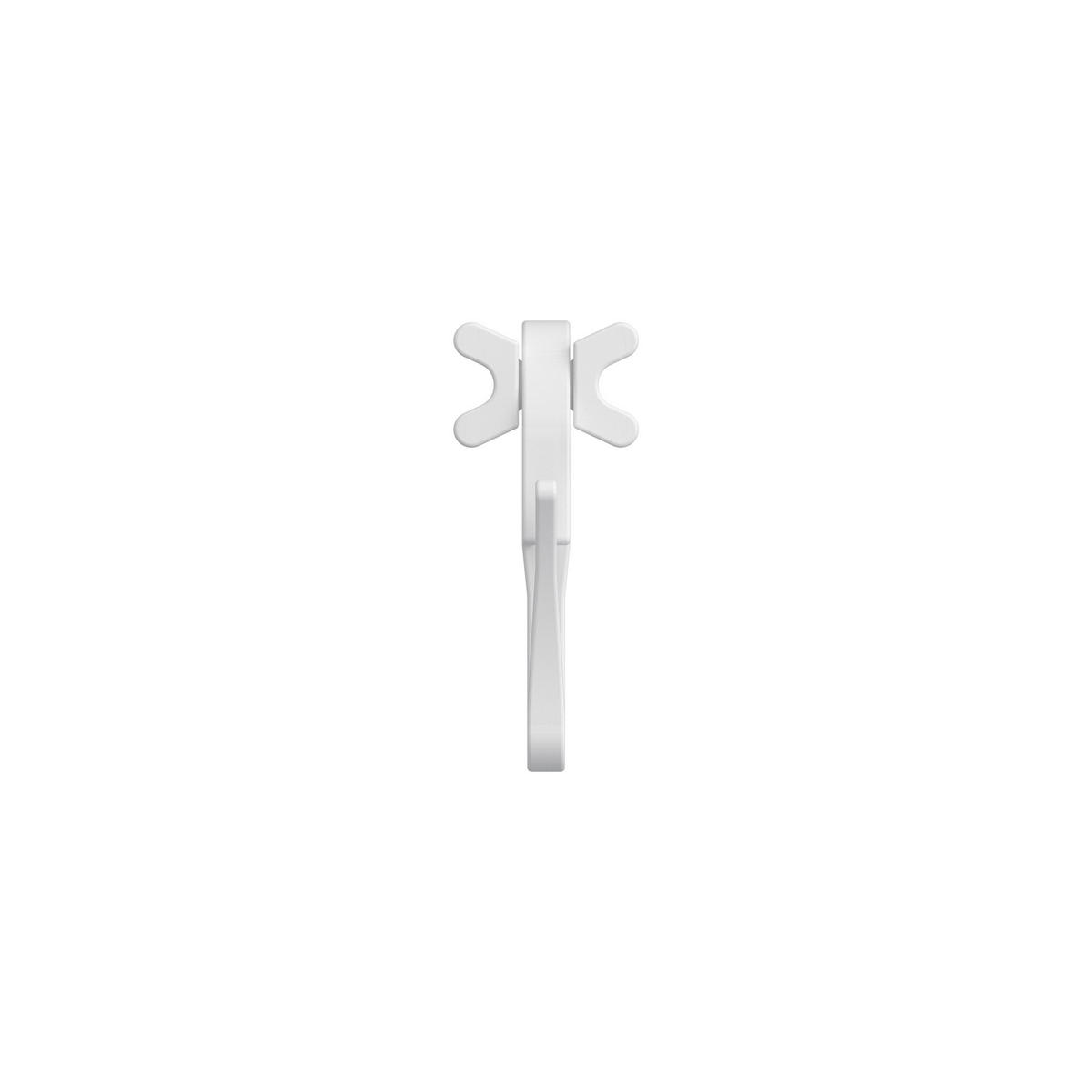 SCHLEUDERWAGEN MIT FALTENGLEITER für Innenläufe / Gardinenschienen mit Nutbreite 5,4 bis 6 mm, Packung 4 Stück - Weiß, Kunststoff (2.4/2.7/1cm) - INTERDECO