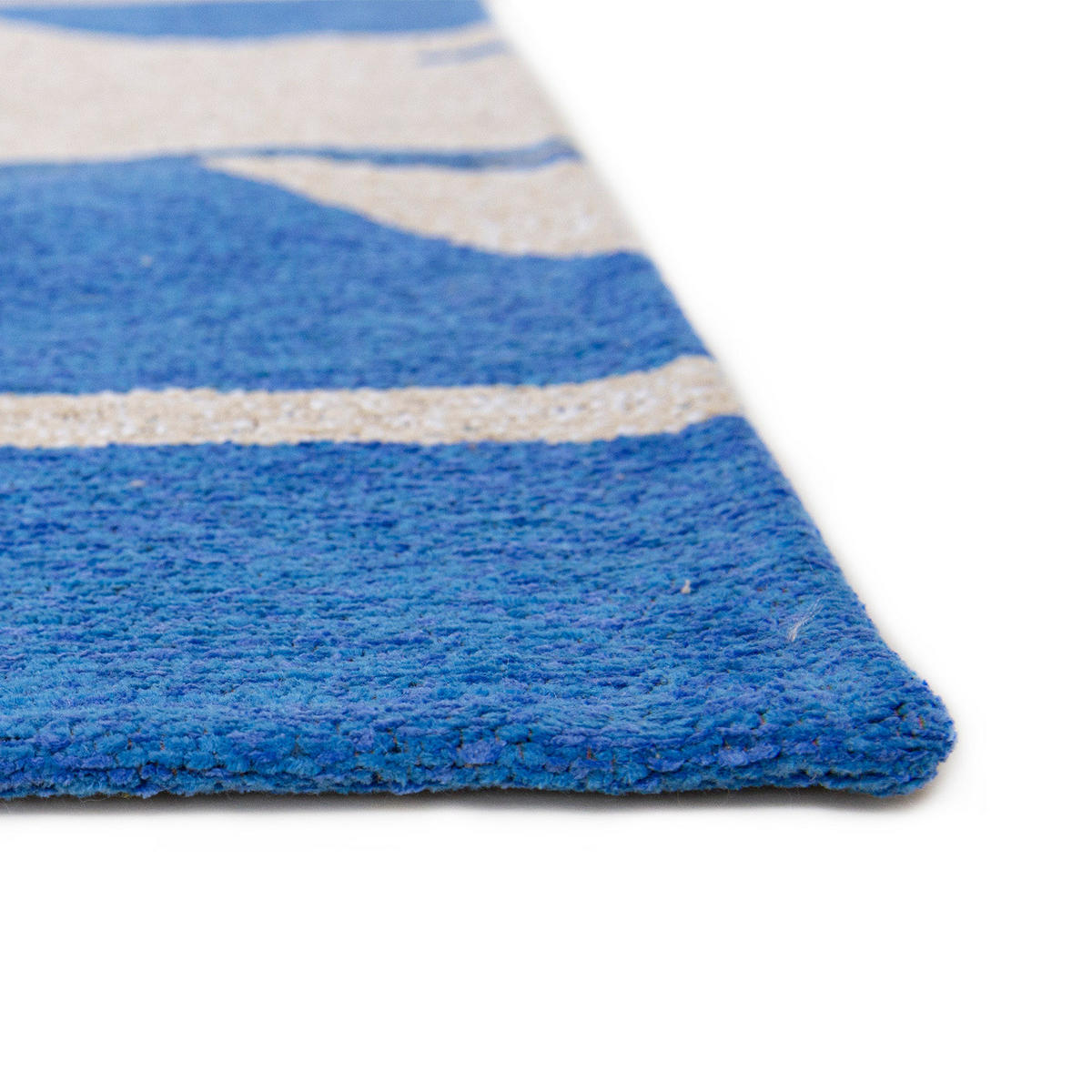 TEPPICH Flachgewebe BELL FLOWER Blau 80x250 cm - Blau, Textil (80/250cm) - Novatrend
