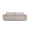 AUSKLAPPBARES-SOFA mit Bettkasten Kaelle aus Chenille-Stoff beige 3 Sitzplätze - Beige, Textil (97/91/244cm) - Micadoni