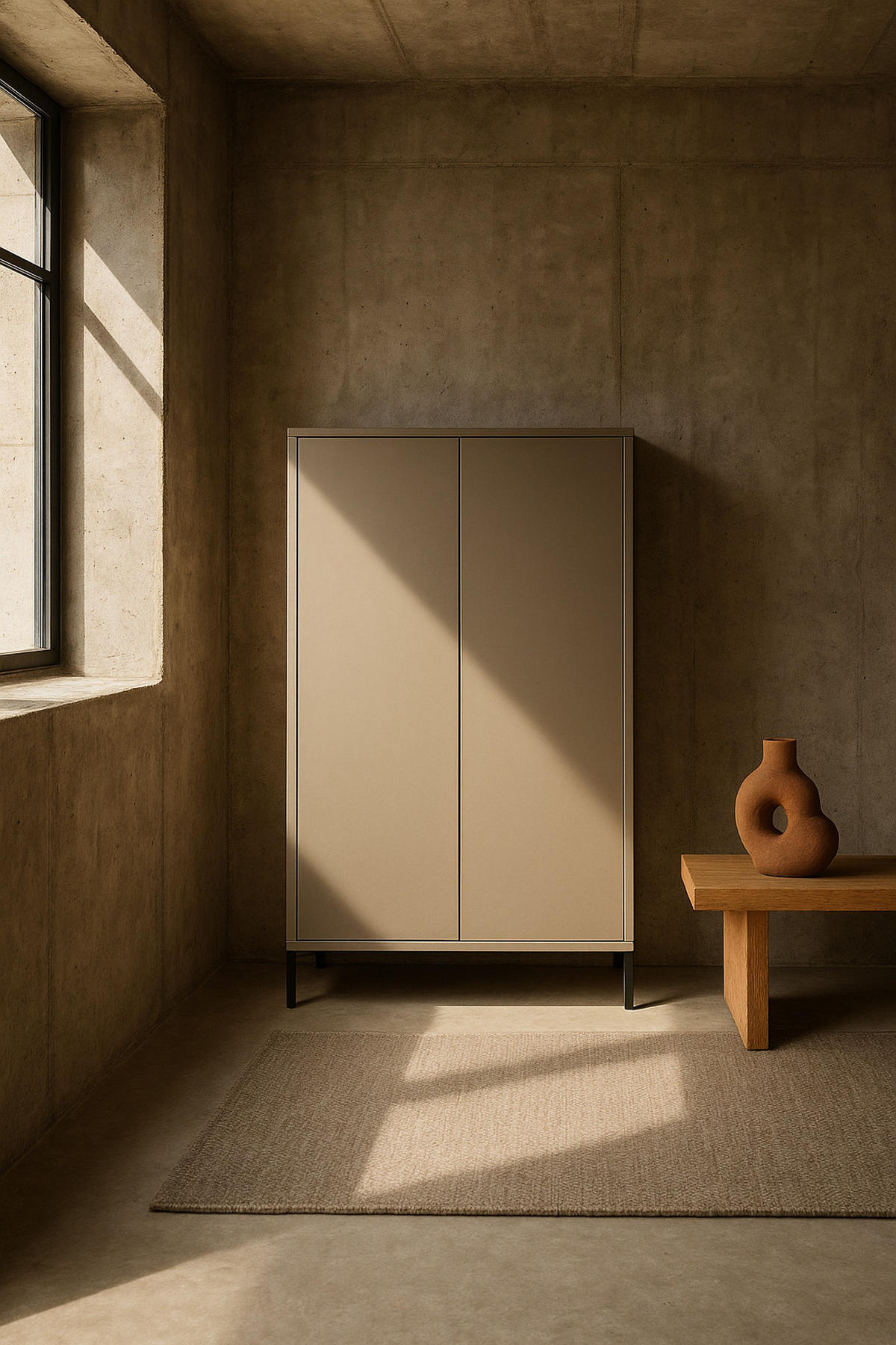 AUFBEWAHRUNGSMÖBEL Multifunktionales in Taupe VERNER - Taupe, Holzwerkstoff (40/123/75cm) - RNT By Really Nice Things