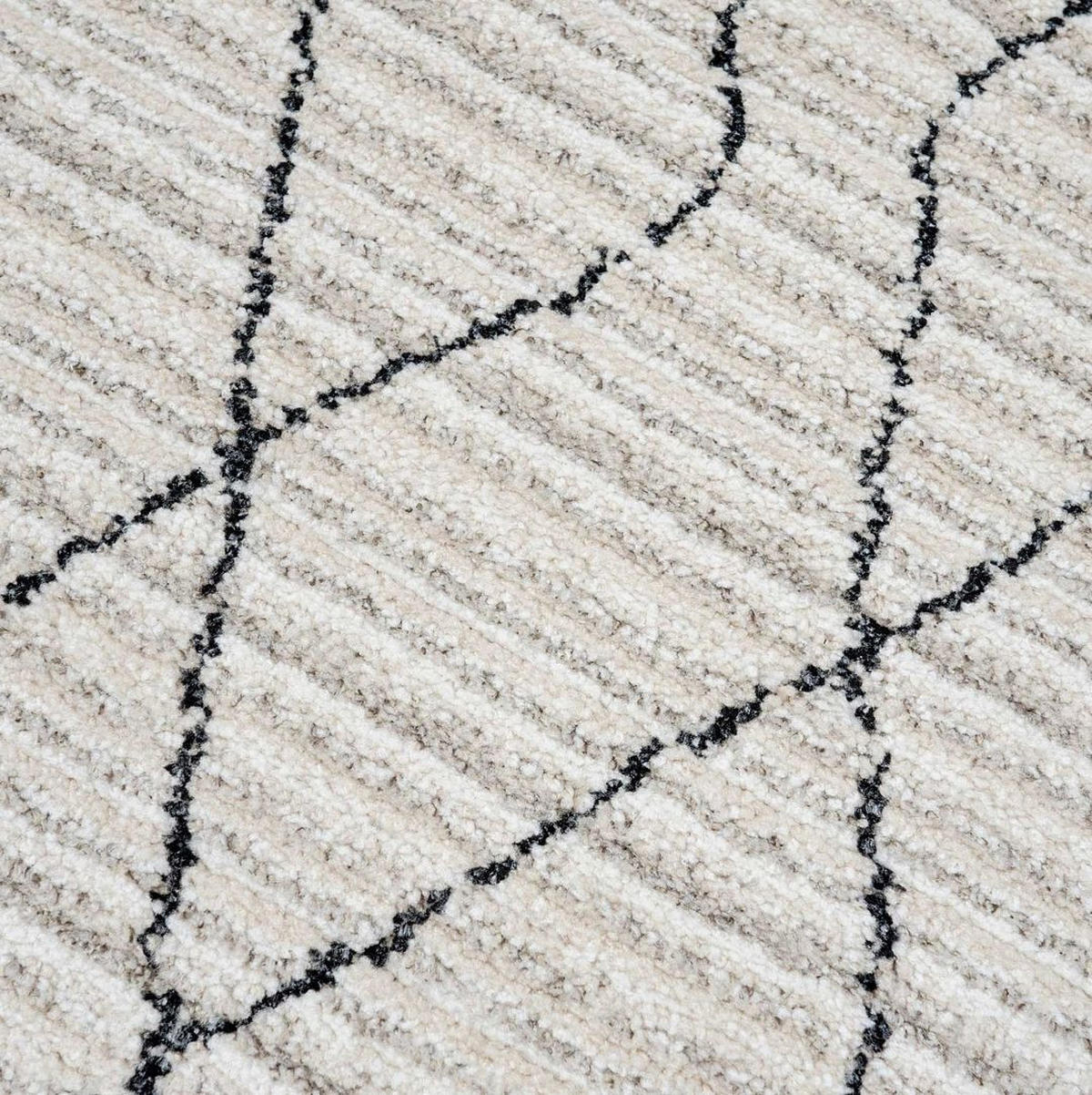 VINTAGE-TEPPICH Medini Linea Beige - Beige, Textil (119/170cm) - Kukoon Rugs