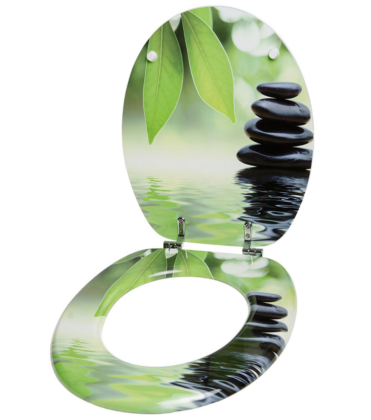 WC-SITZ Harmony - Grün, Holzwerkstoff (38/6/47cm) - Sanilo