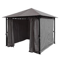 PAVILLON Nizza 3x3m Grau inkl. Seitenwand Set - Grau, Metall (300/263/300cm) - QUICK STAR