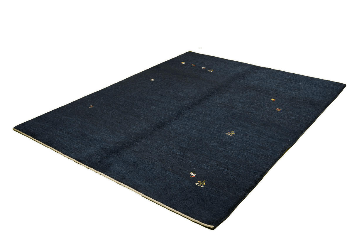 TEPPICH Gabbeh Blau 226/173 cm Schurwolle - Blau, Textil (173/226cm) - Looma