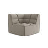 SOFAELEMENT Samt Stoff Grau - Taupe/Schwarz, Kunststoff/Textil (98/75/98cm) - Makamii