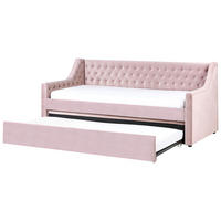 TAGESBETT 90/200cm Rosa Montargis - Pink, Textil (90/200cm) - Beliani