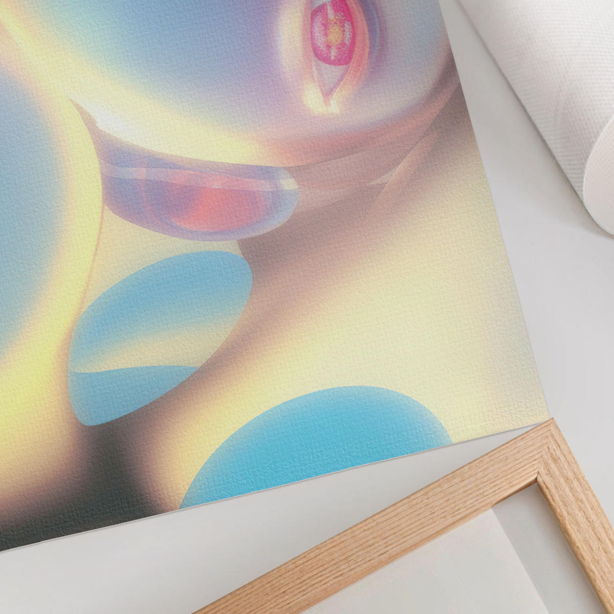POSTER - 42x29 cm (A3) - Patryk Michalski - Futuristische Figur - Blau, Textil (42/29.7/0.1cm) - TULUP