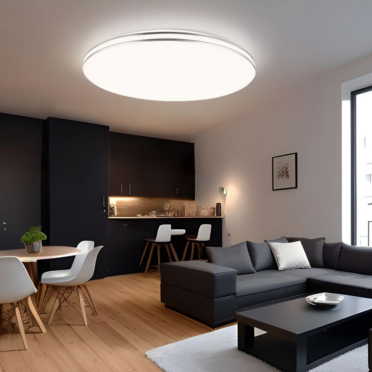 LED DECKENLEUCHTE Pierre Weiß Matt - Weiß, Metall (53/53/8cm)