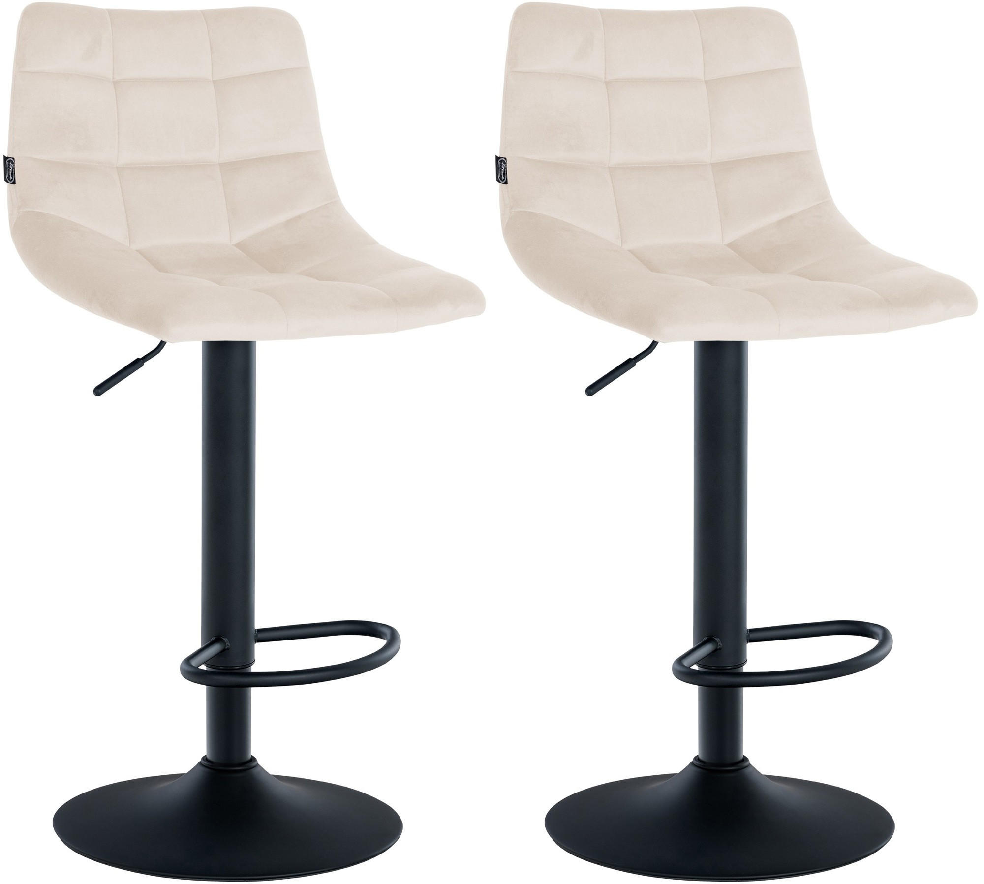 BARHOCKER Jerry 87-108,5x43x46,5 cm Creme - Creme, Textil (43/87/46.5cm) - furnicato