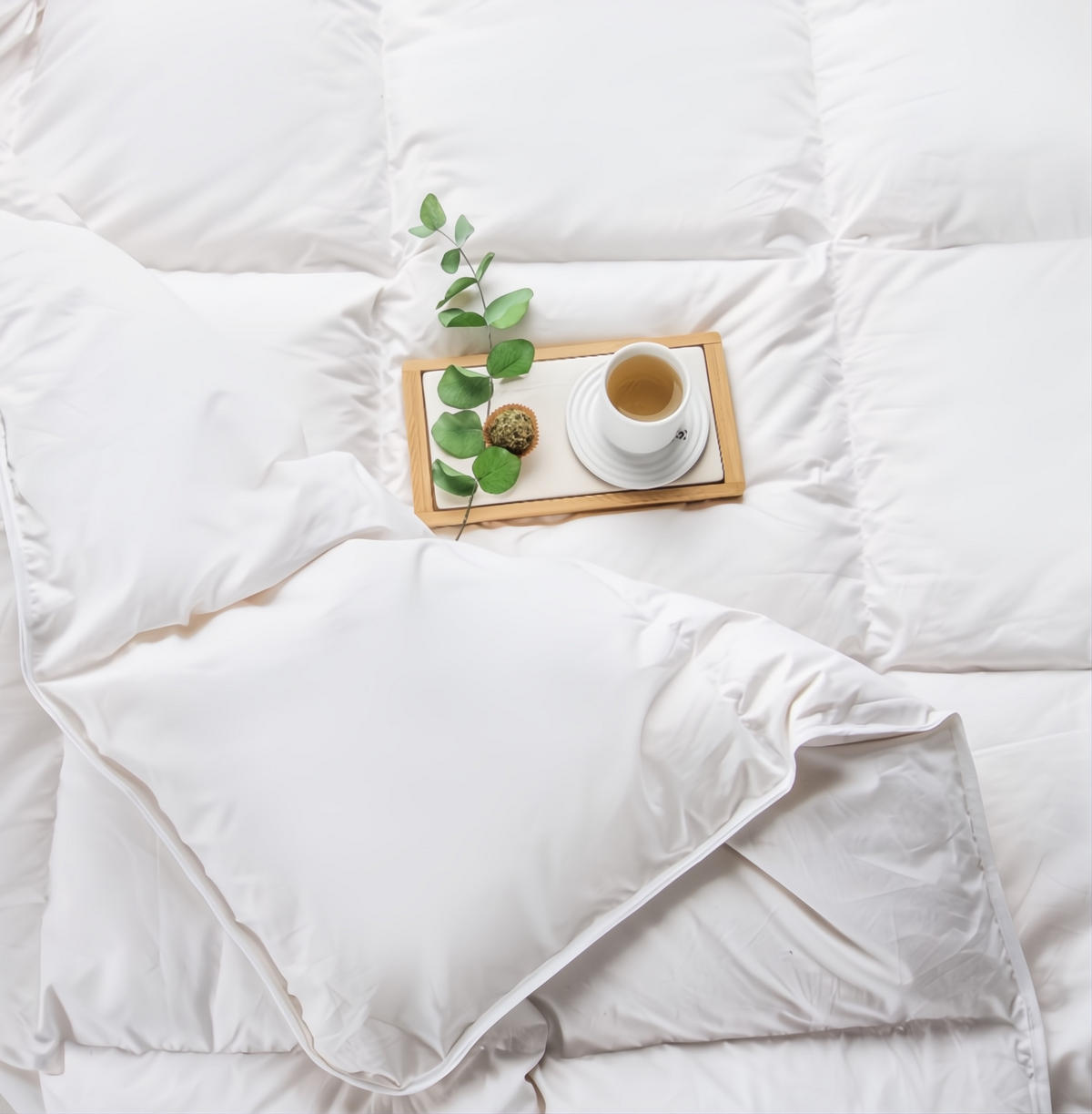 BETTDECKE LUXURY BEDDING, Daunen - Weiß, Textil (200/200cm) - WOODEK