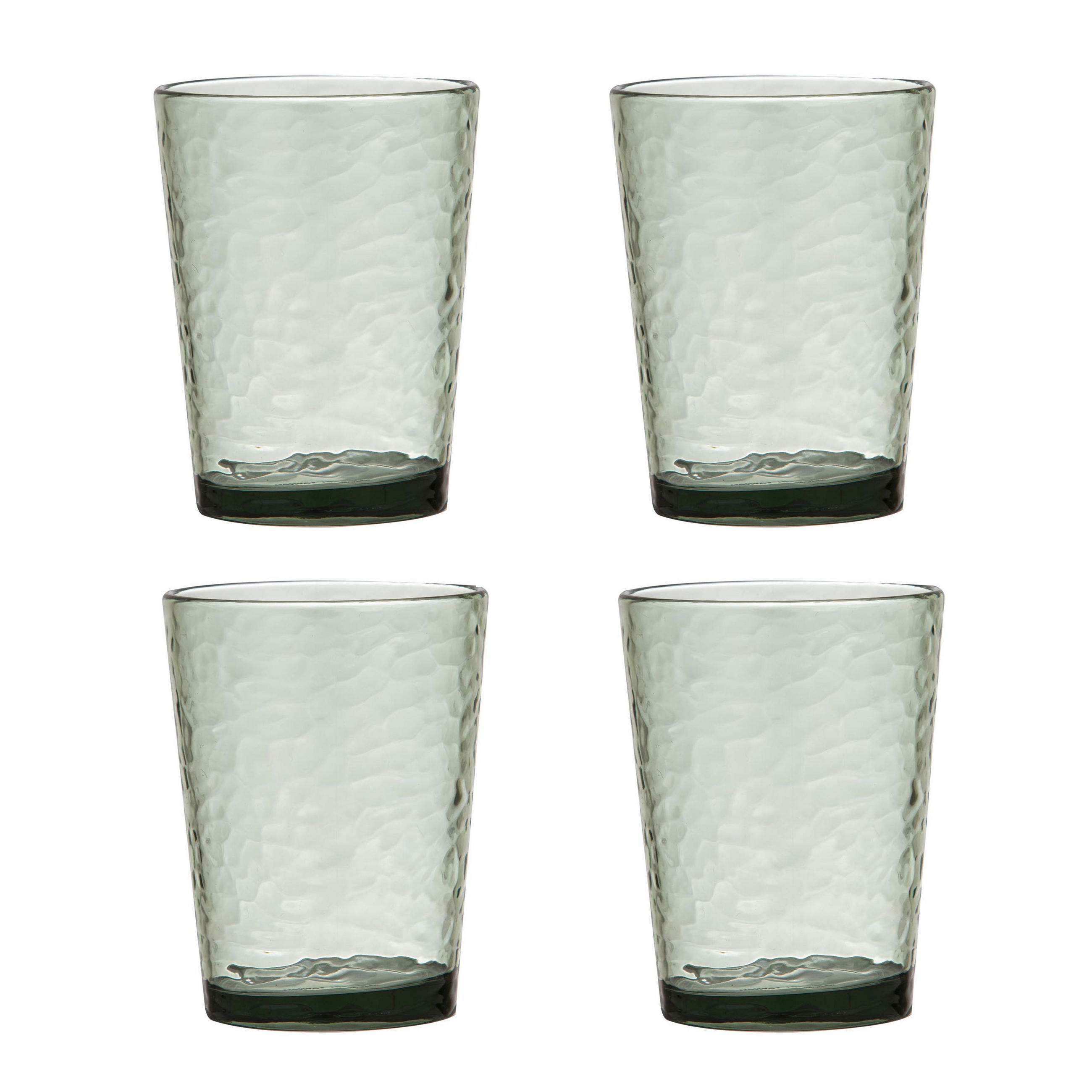 GLÄSER-SET Byron 4er Set Wasserglas - Grün, Kunststoff - Ladelle