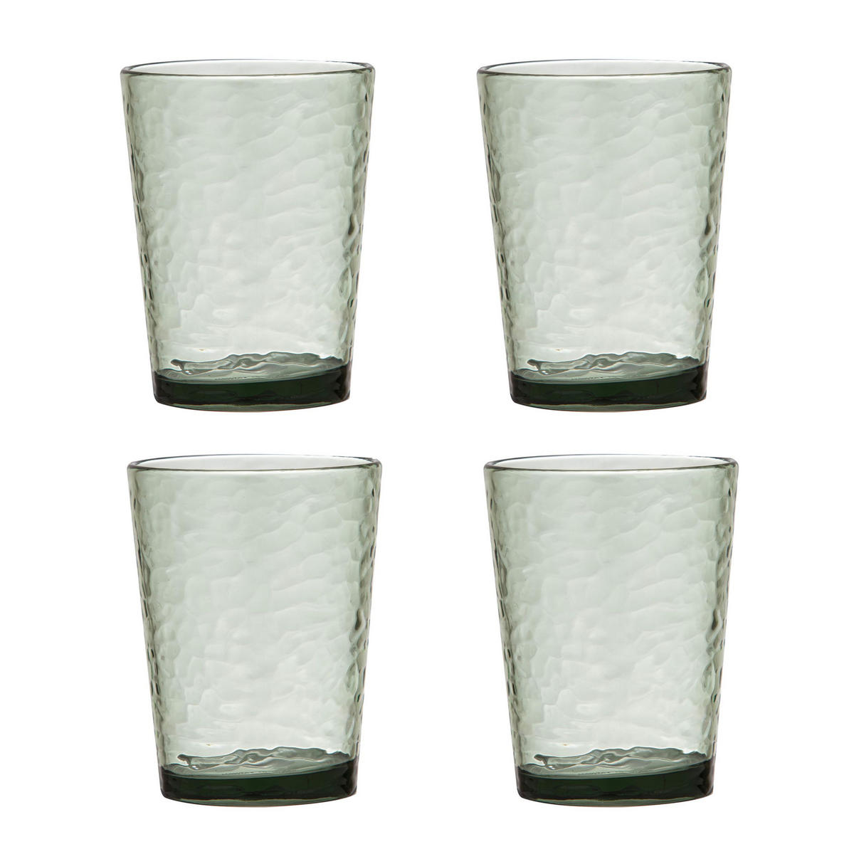 GLÄSER-SET Byron 4er Set Wasserglas - Grün, Kunststoff - Ladelle
