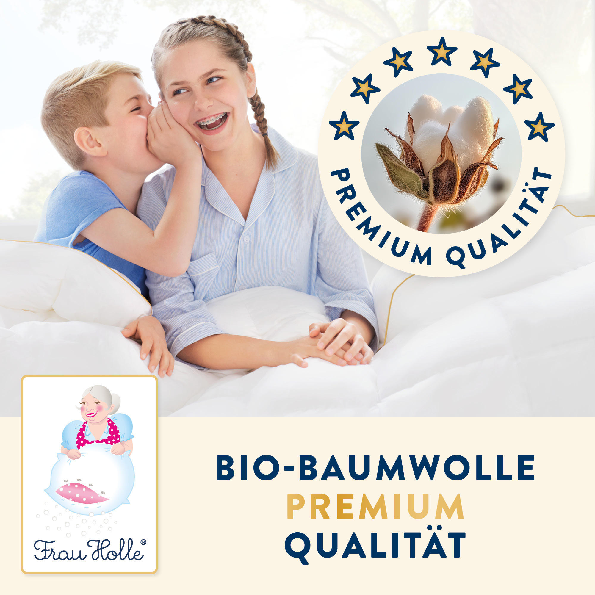 KINDERKOPFKISSEN KIDDYS Baumwolle weich - Weiß, Naturmaterialien/Textil (60/40cm) - Frau Holle