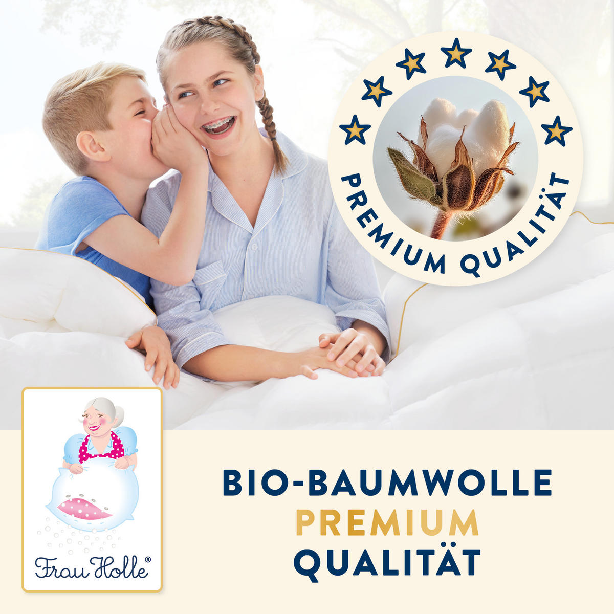 KINDERKOPFKISSEN KIDS Baumwolle pflegeleicht - Weiß, Naturmaterialien/Textil (60/40cm) - Frau Holle