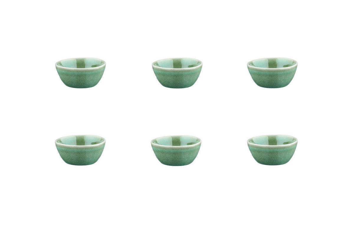 SCHALEN Magma Ø9cm - 6er-Set - Minzgrün - Grün, Keramik (9cm) - Björn