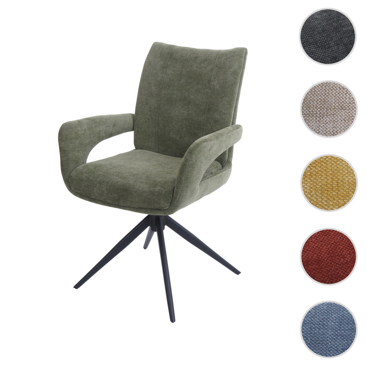 ESSZIMMERSTUHL Grün - Grün, Textil (60/90/60cm) - MCW