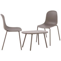 GARTENSITZGRUPPE Kunststoff Taupe (3-teilig) - Taupe, Kunststoff - CLP