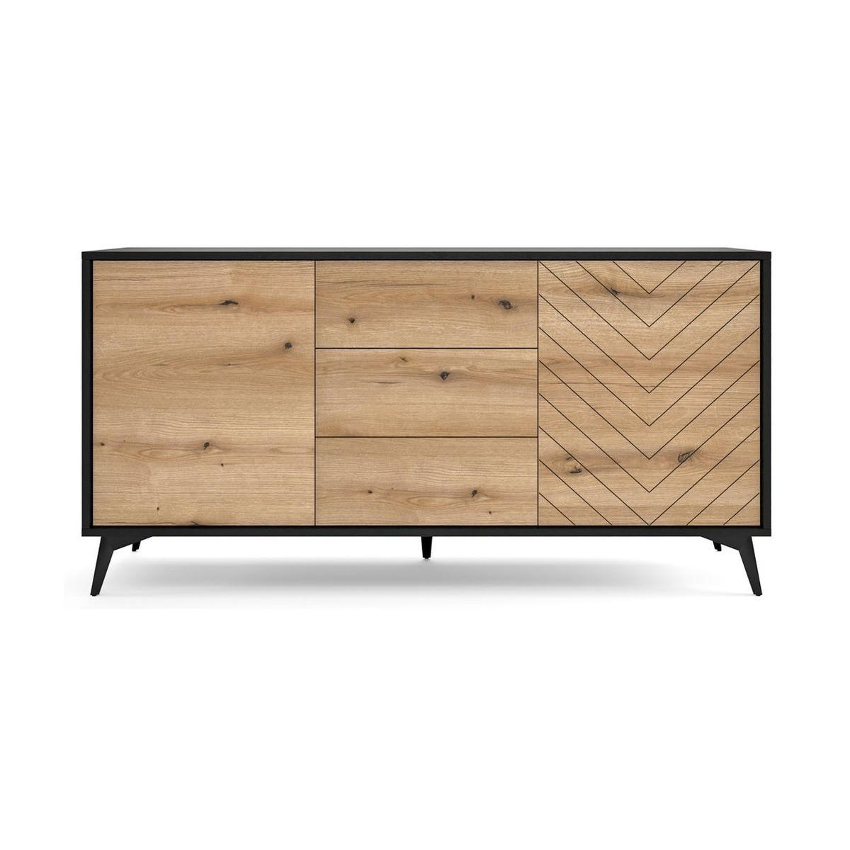 KOMMODE – KSZ154 – 153 cm – DIAMOND – Eichefarben - Eichefarben, Holzwerkstoff (153.4/76.7/39cm) - hi-markt