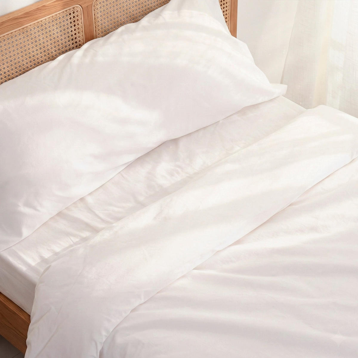 BETTBEZUG set 2 teiliges Basic Weiss 135/140x200 cm (Standardgrösse) - Weiß, Textil (140/200cm) - Happy Friday