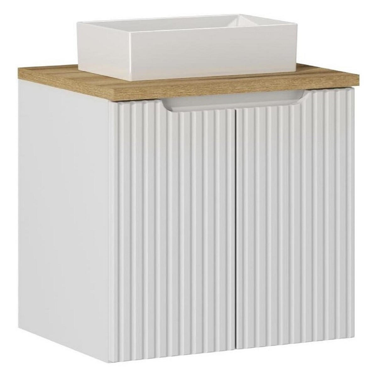 WASCHTISCHKOMBI 50 cm 3 Teile - Nova White N BM110 inWeiß/ Evoke Eiche - Weiß/Eiche Artisan, Holz (50/57/40cm)