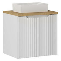 WASCHTISCHKOMBI 50 cm 3 Teile - Nova White N BM110 inWeiß/ Evoke Eiche - Weiß/Eiche Artisan, Holz (50/57/40cm)