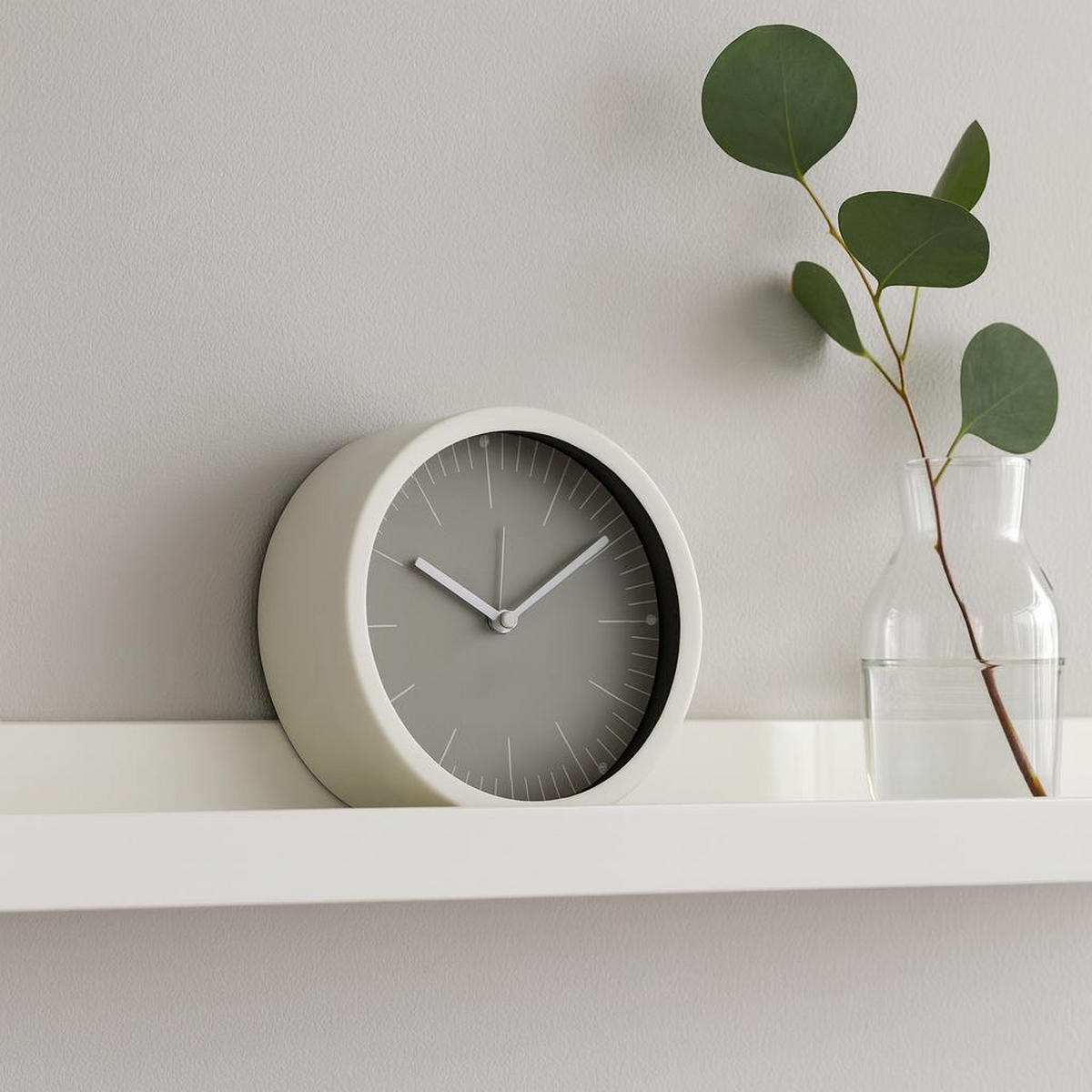 STANDUHR auf Kommode Gist 15/15/8 cm - Grau, Metall (15/8/15cm) - Home Styling Collection