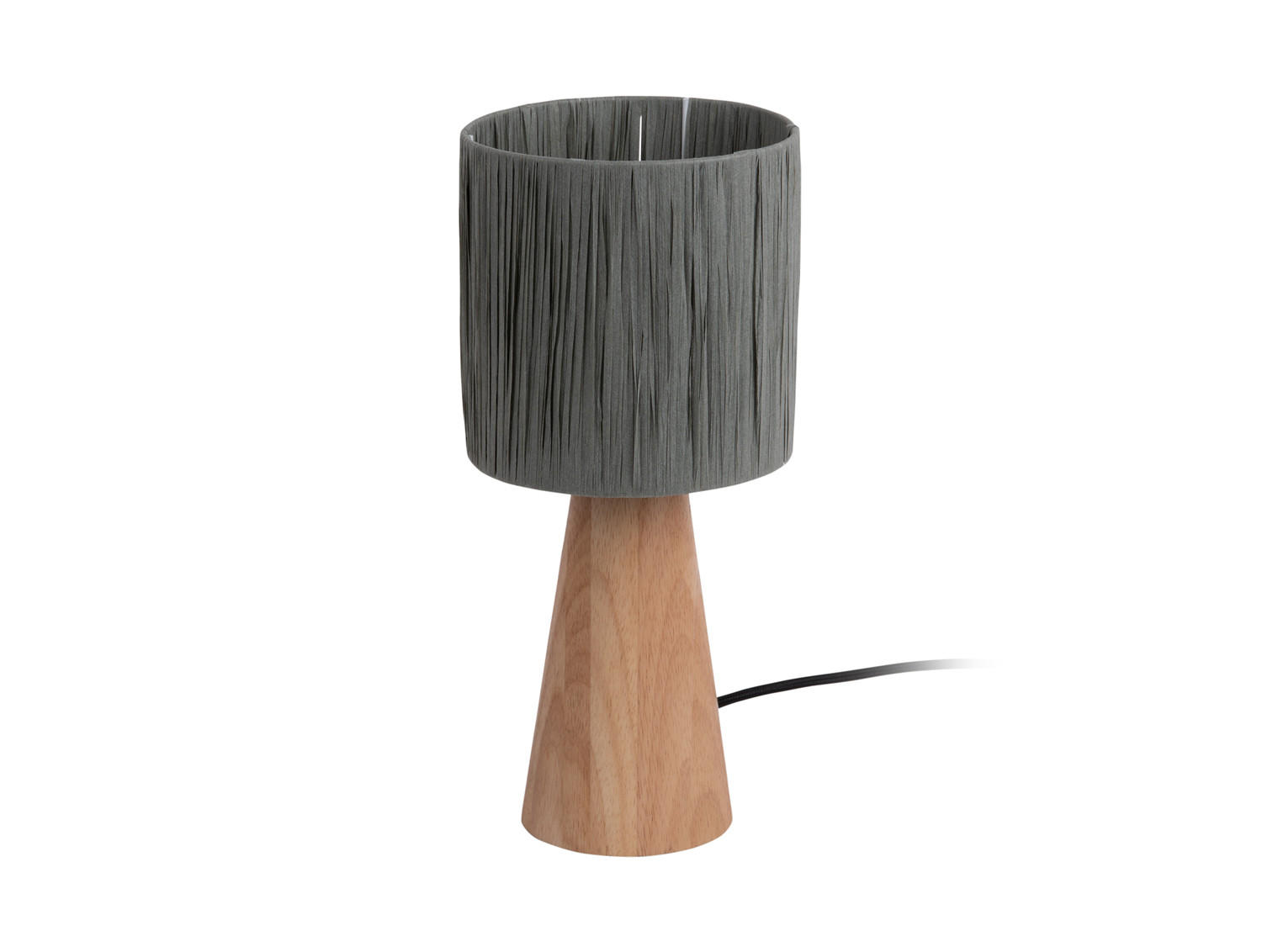 TISCHLAMPE Sheer Cone 15/15/33 cm - Grau, Naturmaterialien (15/15/33cm) - Leitmotiv