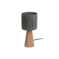 TISCHLAMPE Sheer Cone 15/15/33 cm - Grau, Naturmaterialien (15/15/33cm) - Leitmotiv