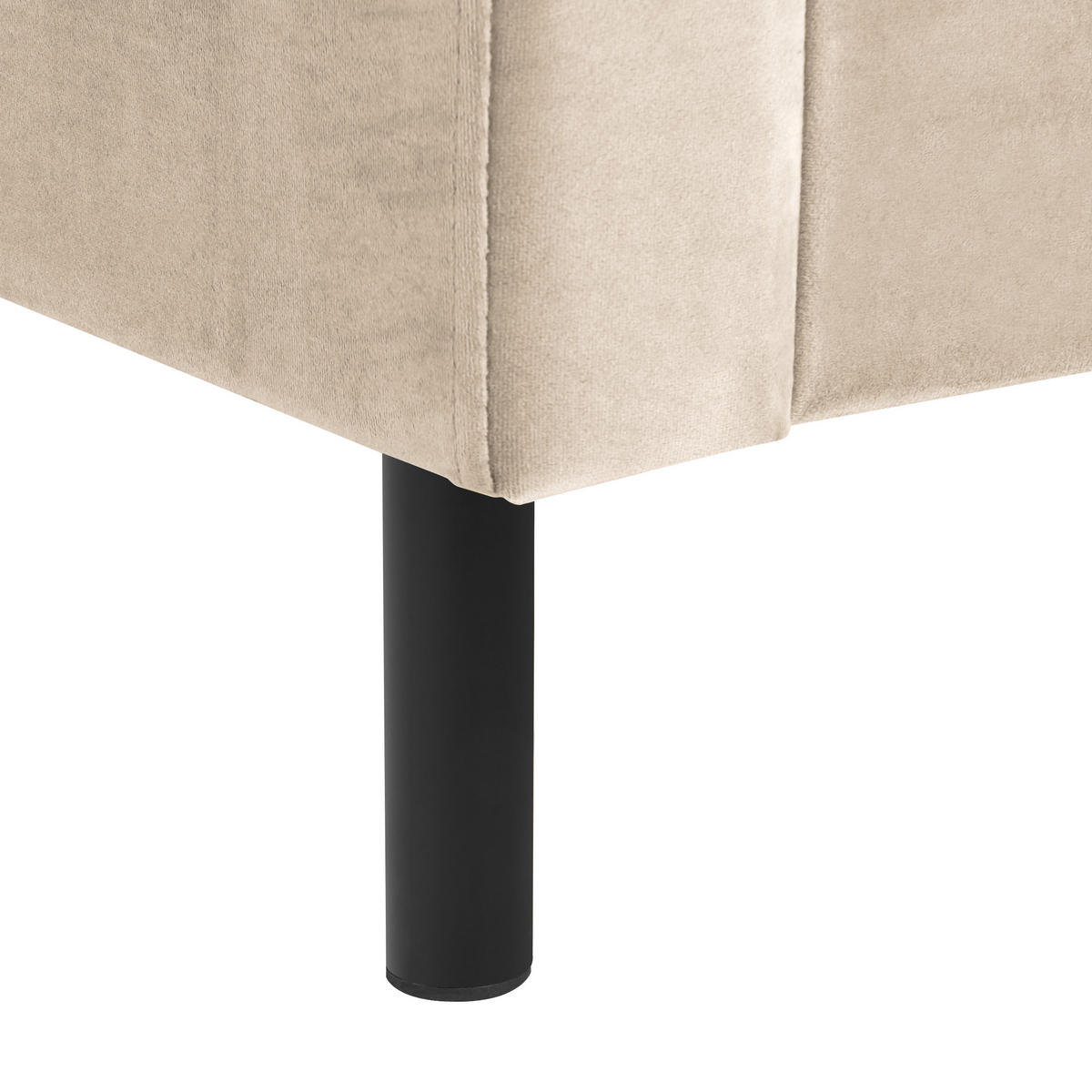 BETT mit Lattenrost 180x200 cm Beige Villette - Beige, Textil (180/200cm) - Beliani