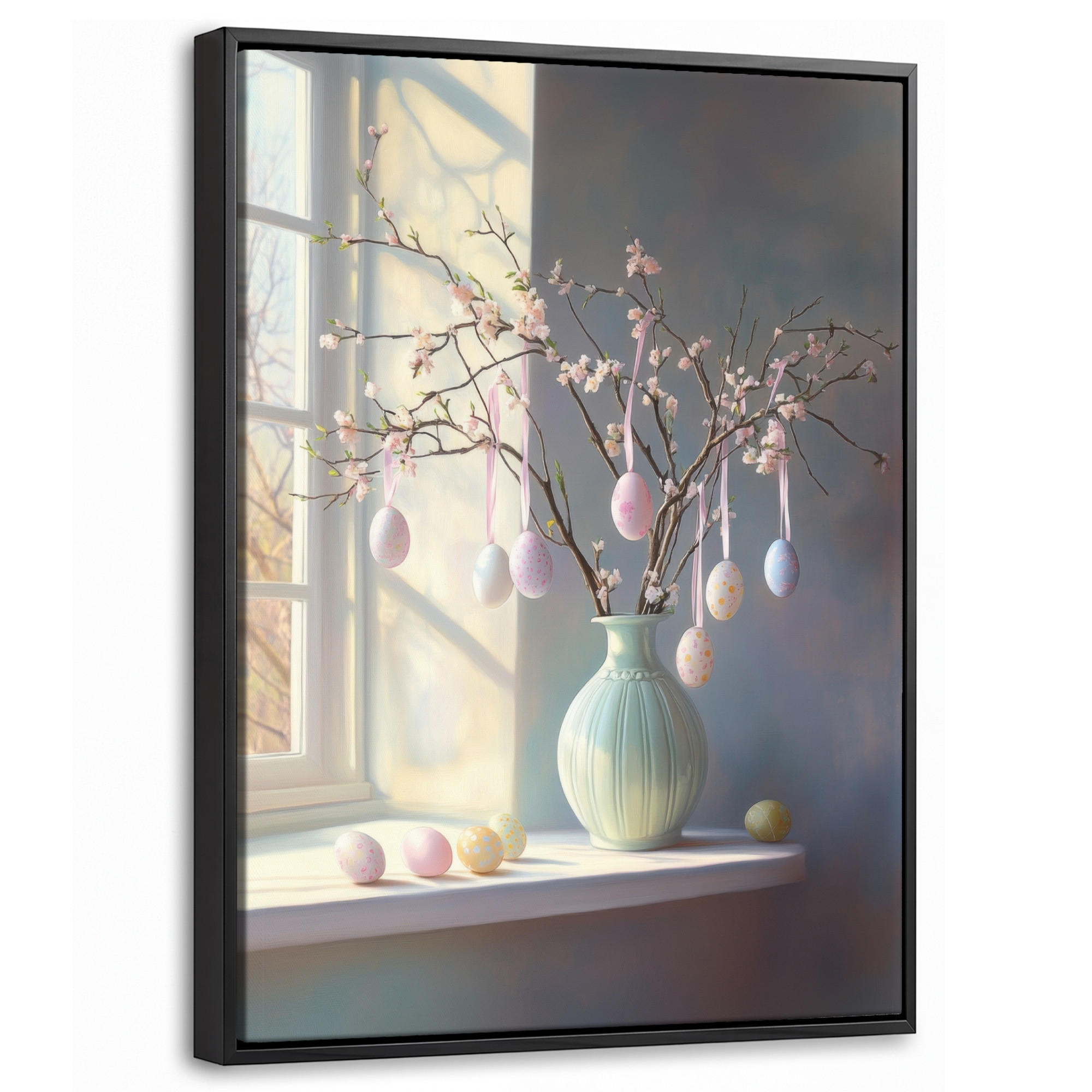 MuchoWow Leinwand Hellblau 30x40 cm