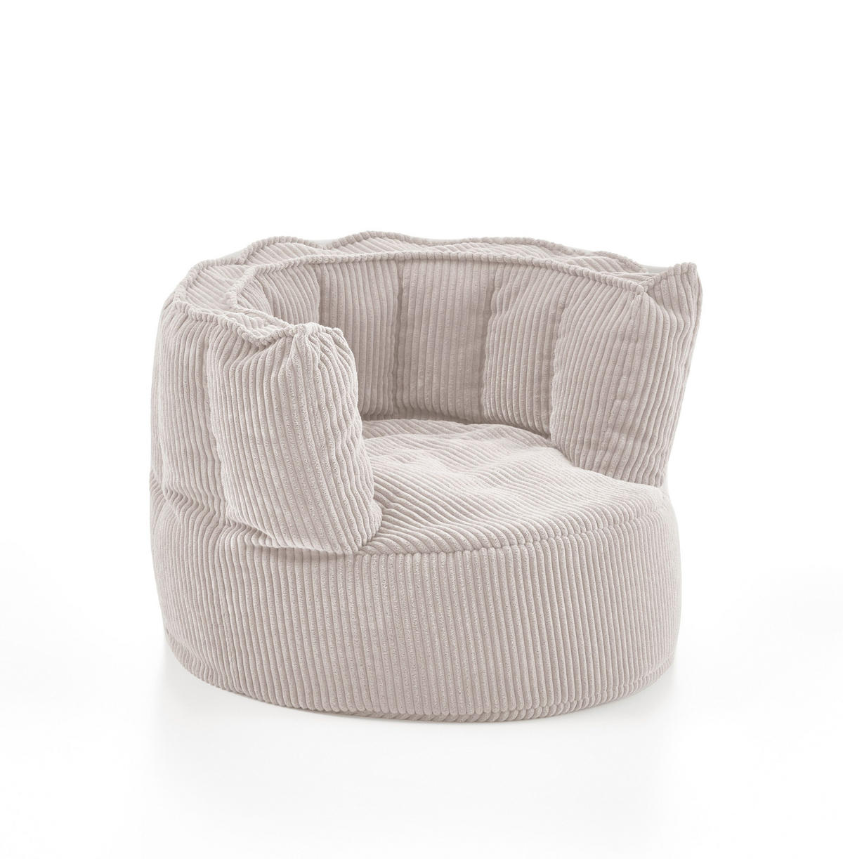 SITZSACK Snuggle Kids in Beige - gemütliches Design - Top Qualität für Ihr Zuhause B/H/T: 75x55x72 cm - Beige, Naturmaterialien (75/55/72cm)