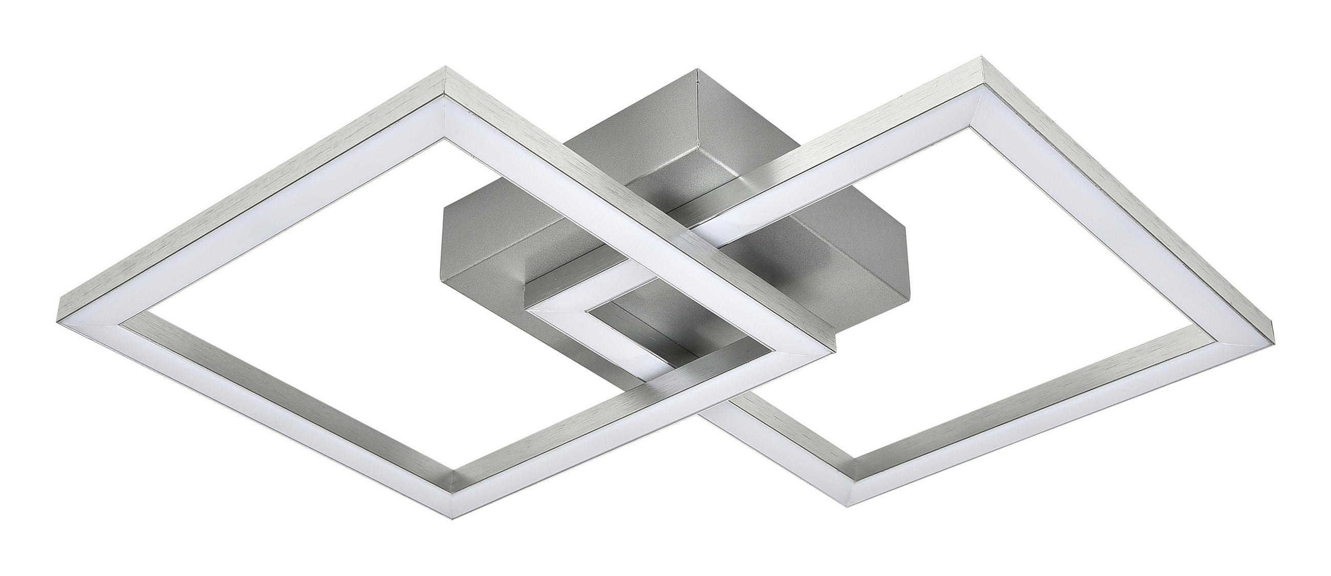 LED-DECKENLEUCHTE Mansell 33/33/6.2 cm - Silberfarben, Metall (33/33/6.2cm) - Nettlife