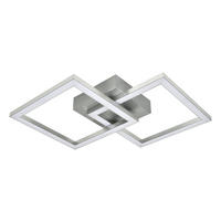 LED-DECKENLEUCHTE Mansell 33/33/6.2 cm - Silberfarben, Metall (33/33/6.2cm) - Nettlife