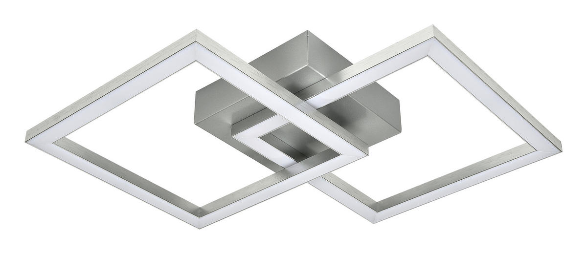 LED-DECKENLEUCHTE Mansell 33/33/6.2 cm - Silberfarben, Metall (33/33/6.2cm) - Nettlife