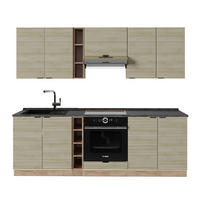 KÜCHENZEILE Fame-Line Eiche Paneel/Goldkraft Eiche 235 cm , AP Anthrazit - Honigeiche/Hellbraun, Holzwerkstoff (235/81.6/60cm) - Vicco