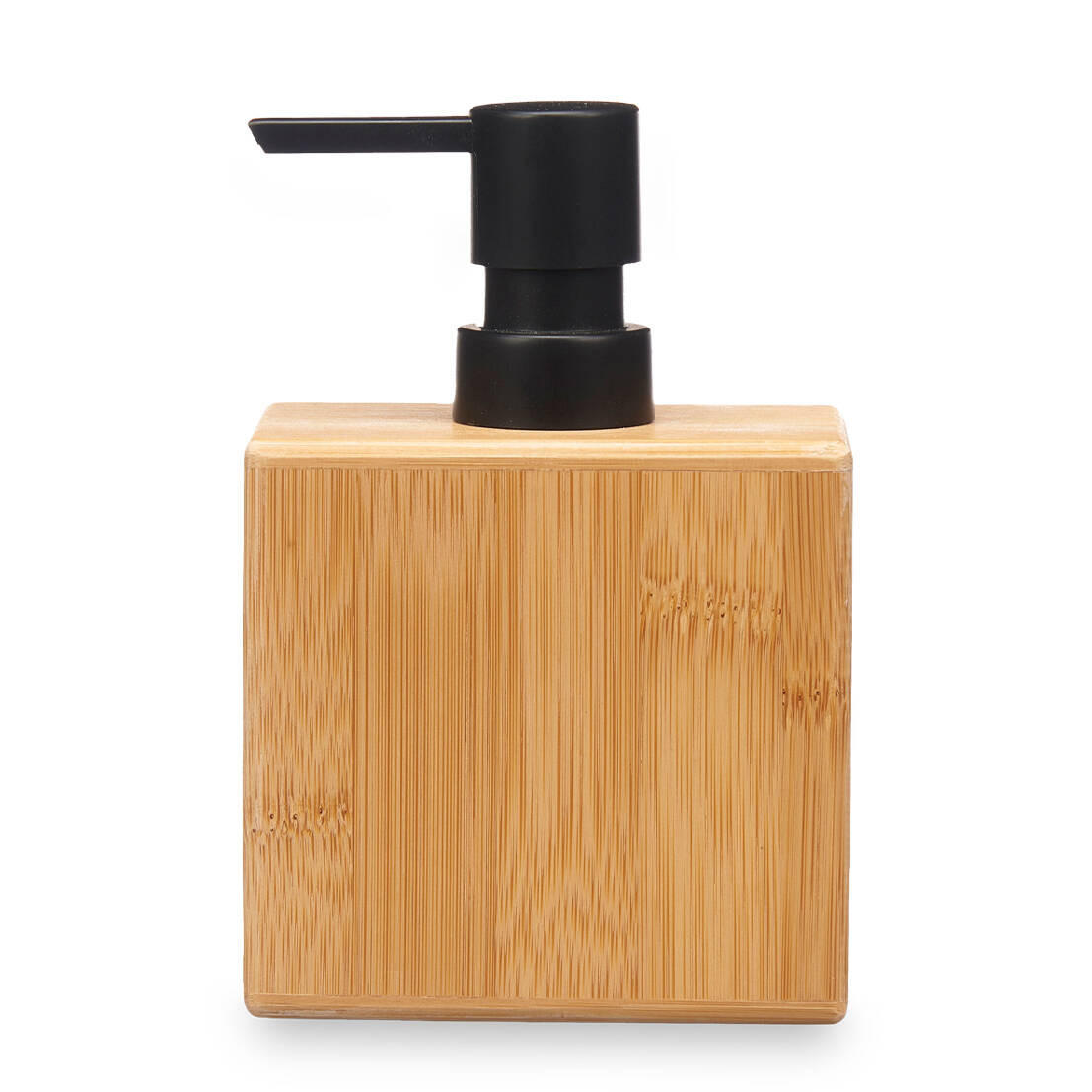 SEIFENSPENDER Bambus Quadratisch 5,8/9,7/15 cm - Braun, Naturmaterialien (5.8/15/9.7cm) - Berilo