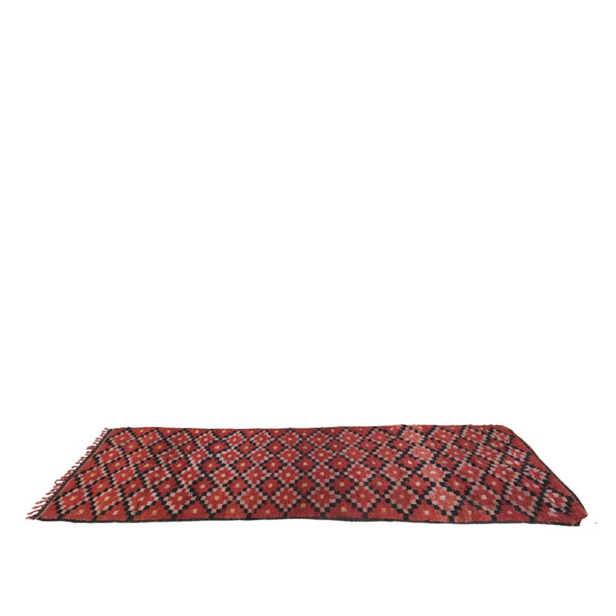 BERBERTEPPICH aus reiner Wolle 92x 282 cm - Rot, Naturmaterialien (92/282cm) - AFK Living