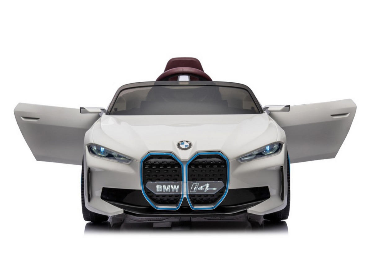 KINDER ELEKTROAUTO BMW i4 weiß - Weiß, Kunststoff (115/67/54cm) - TPFLiving