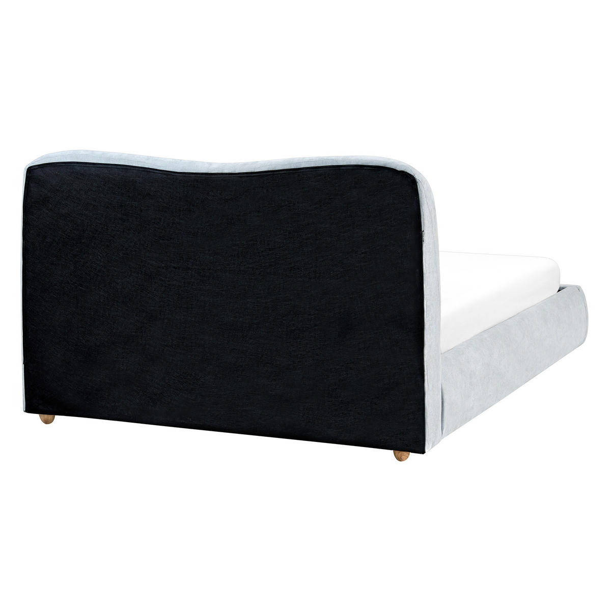 BETT mit Stauraum 140/200 cm Hellblau Blagnac - Blau/Braun, Textil (140/200cm) - Beliani