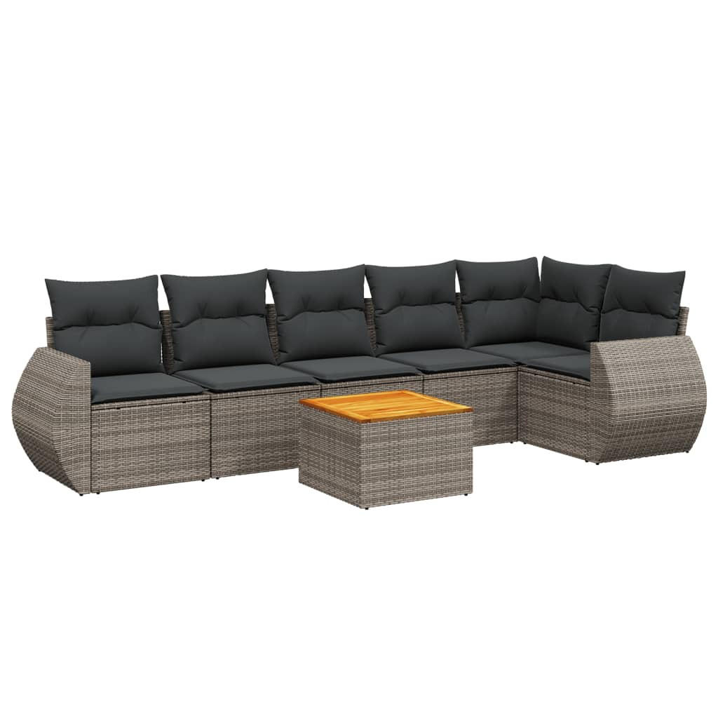 vidaXL Garten-Sofagarnitur Grau