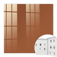 SCHLÜSSELBOX Weiß 30x30 cm – Türöffnung nach rechts - Dunkelorange - Orange, Metall (30/30/5cm) - TULUP