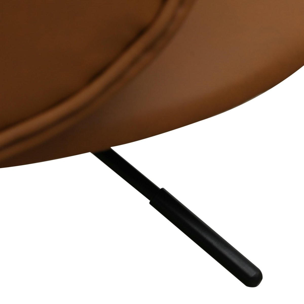 DREHSTUHL höhenverstellbar in Kunstleder Cognacbraun - Schwarz/Braun, Textil/Metall (57/71/56cm) - Furnhouse