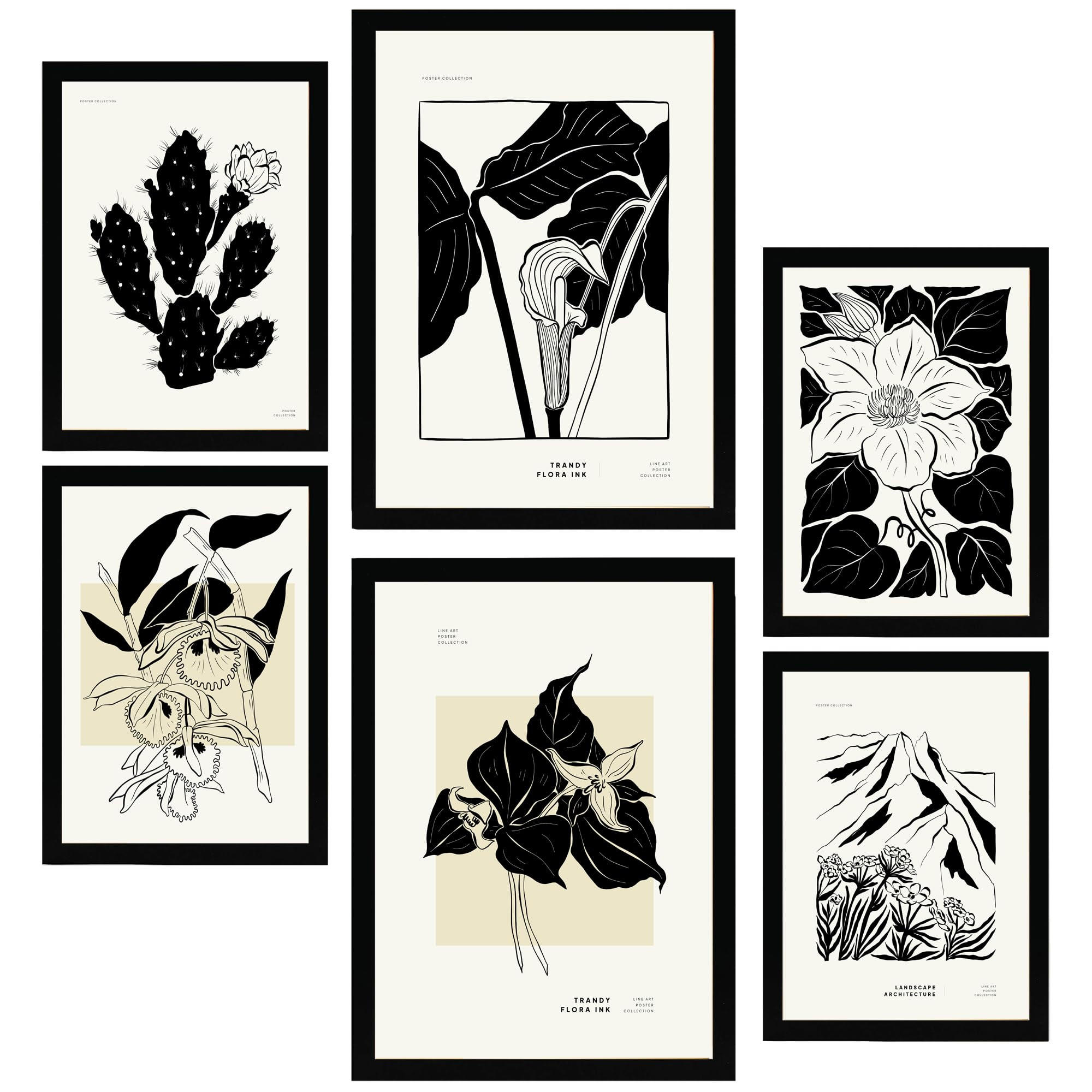 Nacnic Poster Schwarz 29x3 cm