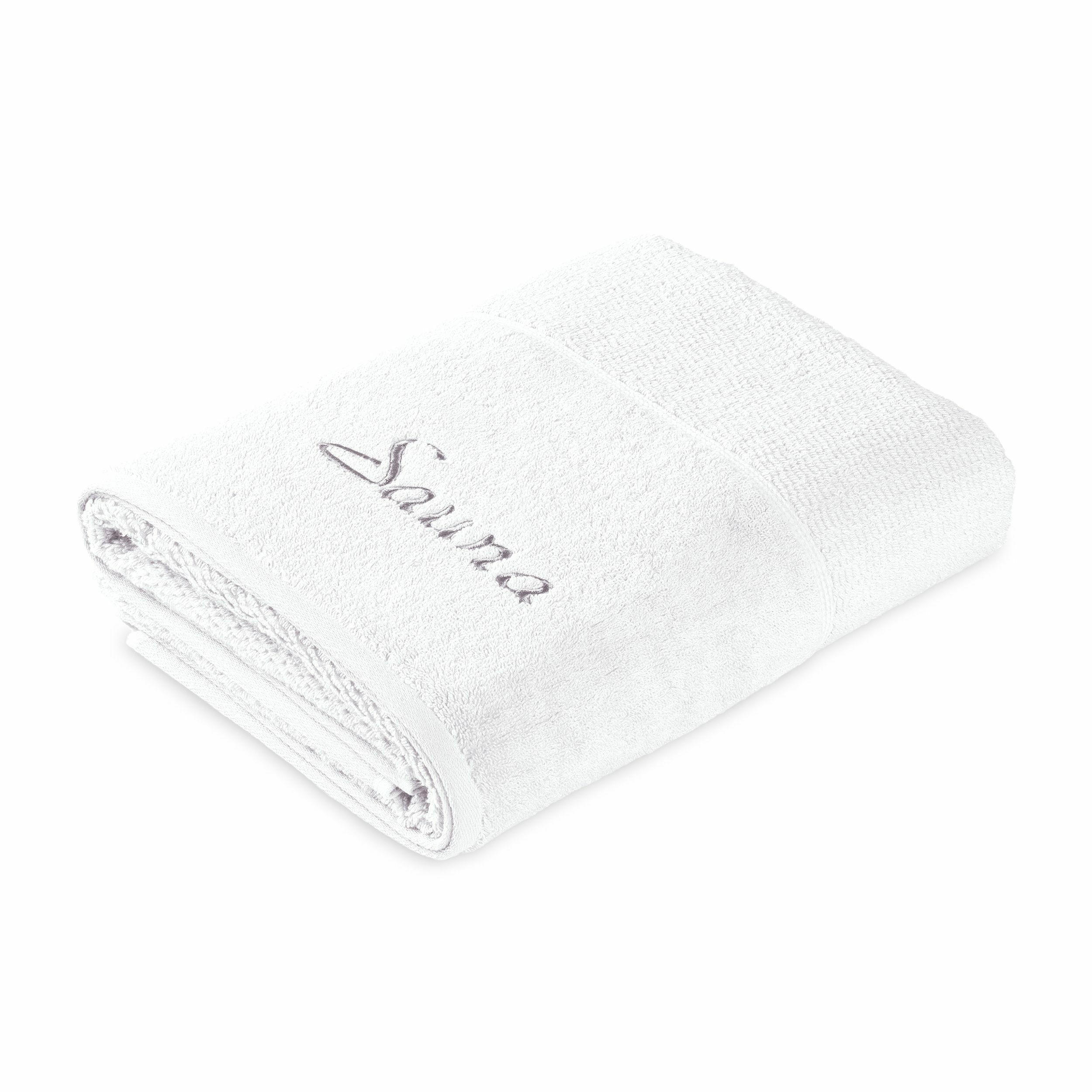 SAUNATUCH PEARL - Weiß, Textil (80/200cm) - Möve for Frottana