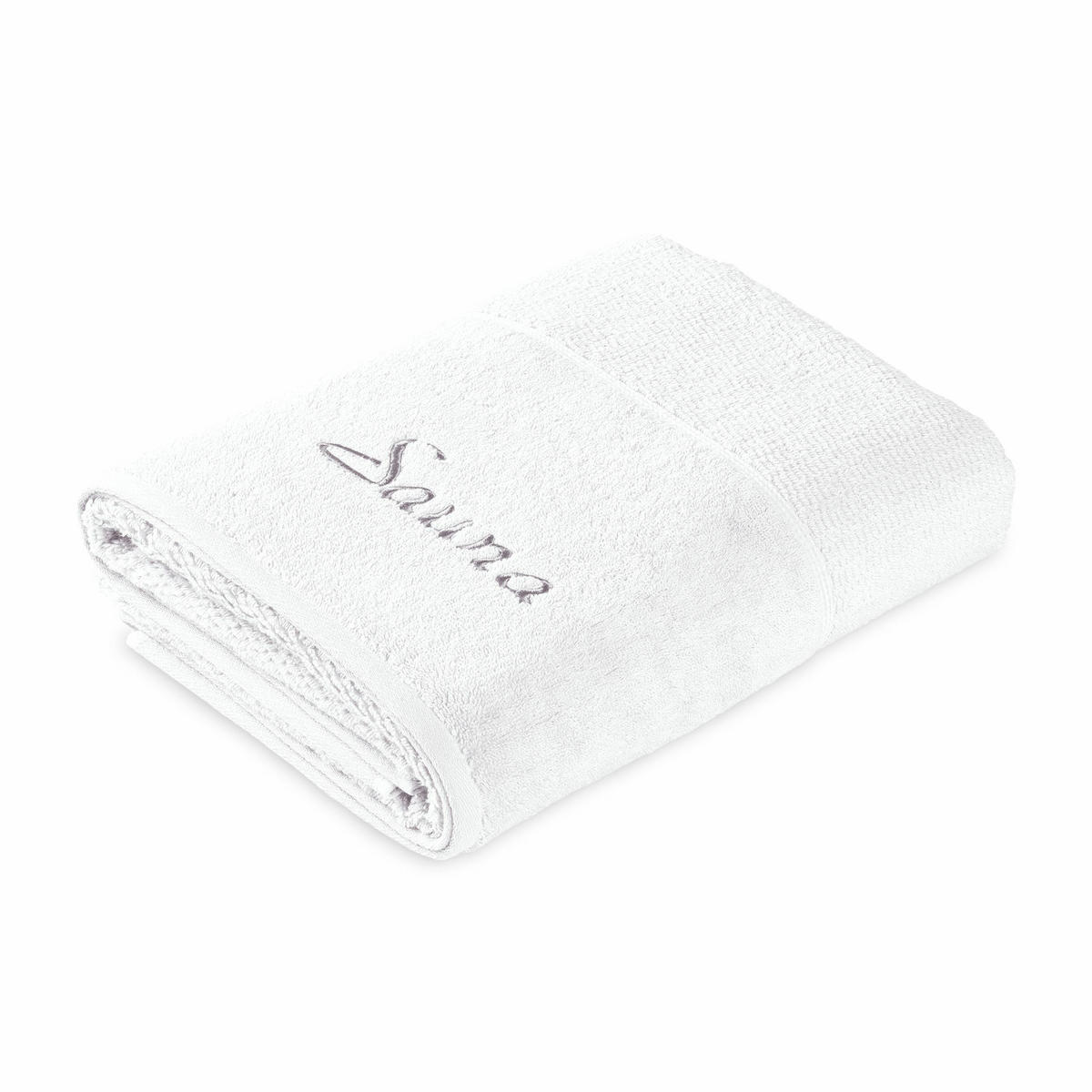 SAUNATUCH PEARL - Weiß, Textil (80/200cm) - Möve for Frottana