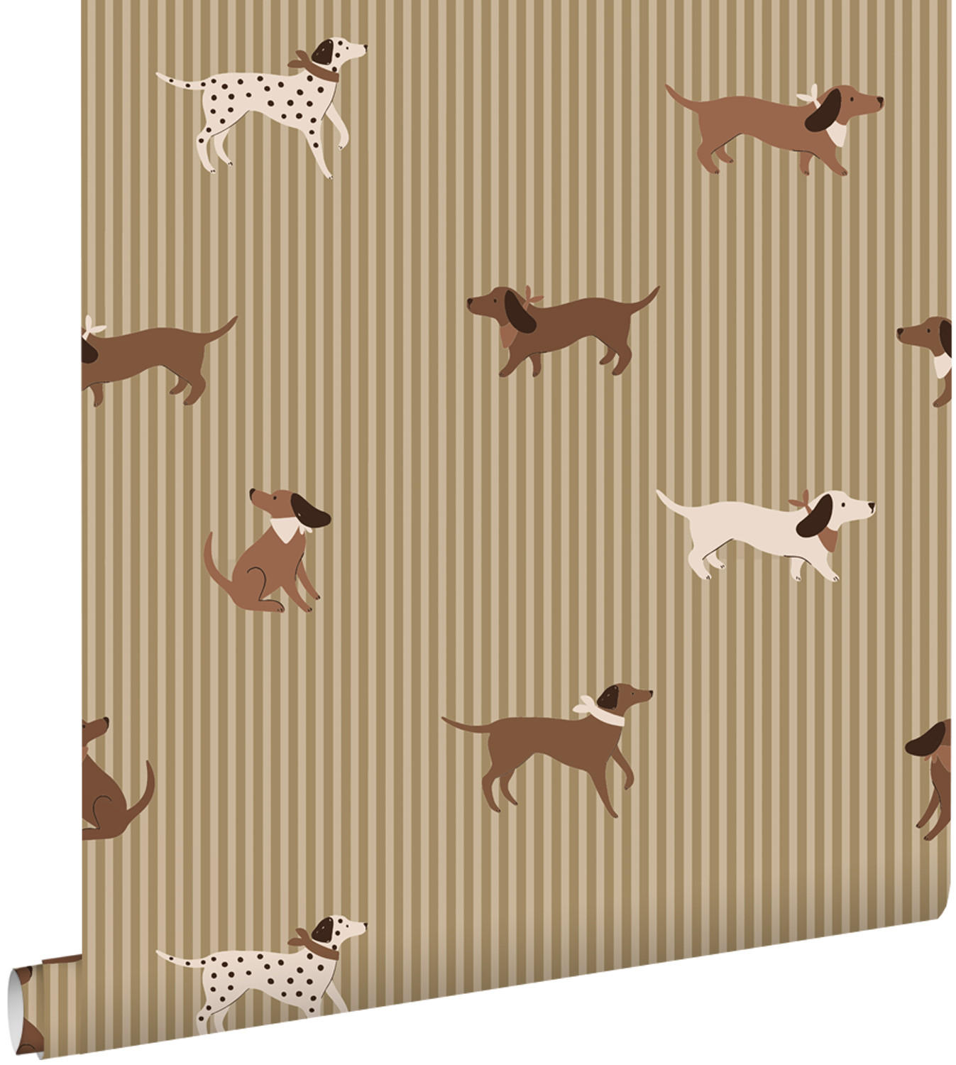 TAPETE Hunde 50 x 900 cm - Grün, Papier (50/0.1cm) - ESTAhome