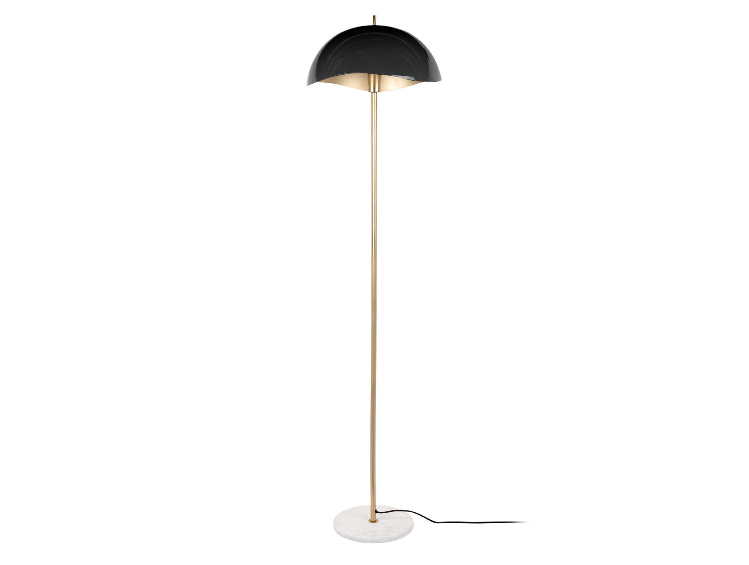 STEHLEUCHTE Waved 40/40/154 cm - Schwarz, Metall (40/40/154cm) - Leitmotiv