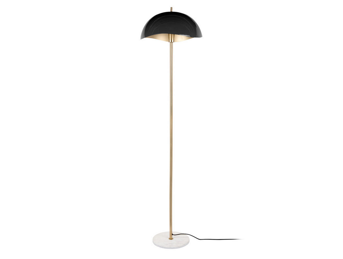STEHLEUCHTE Waved 40/40/154 cm - Schwarz, Metall (40/40/154cm) - Leitmotiv