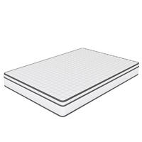 TASCHENFEDERKERNMATRATZE 90x200x25cm Modell "AeroSleep" 7-Zonen Hybrid-System mit 3D-Belüftung – Weiß/Grau - Weiß, Textil (90/200cm) - DELFA