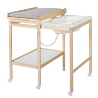 WICKELTISCH mit Badewanne - Naturfarben, Holzwerkstoff (56/100/83cm) - Roba